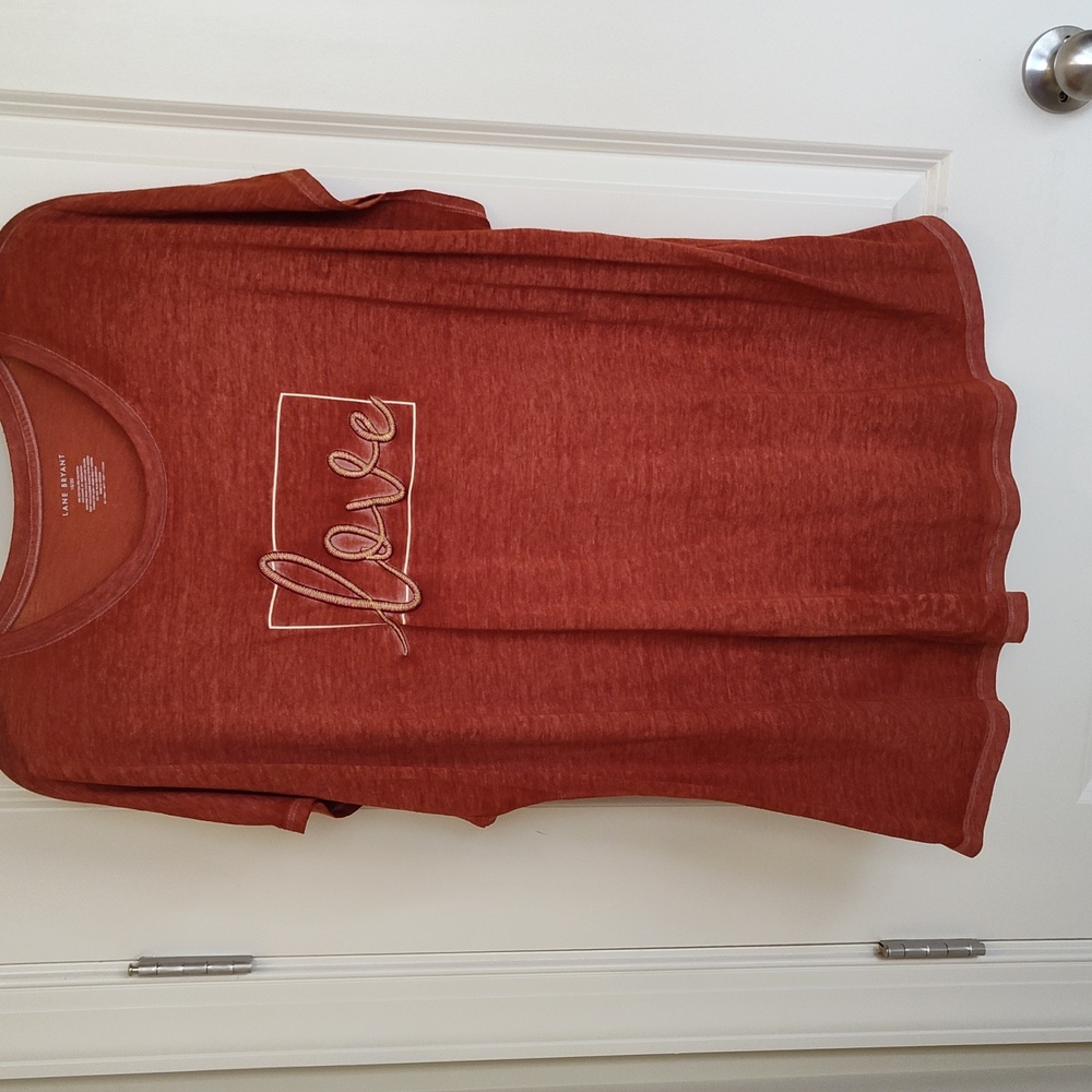 Lane Bryant Love Women's Rust Top